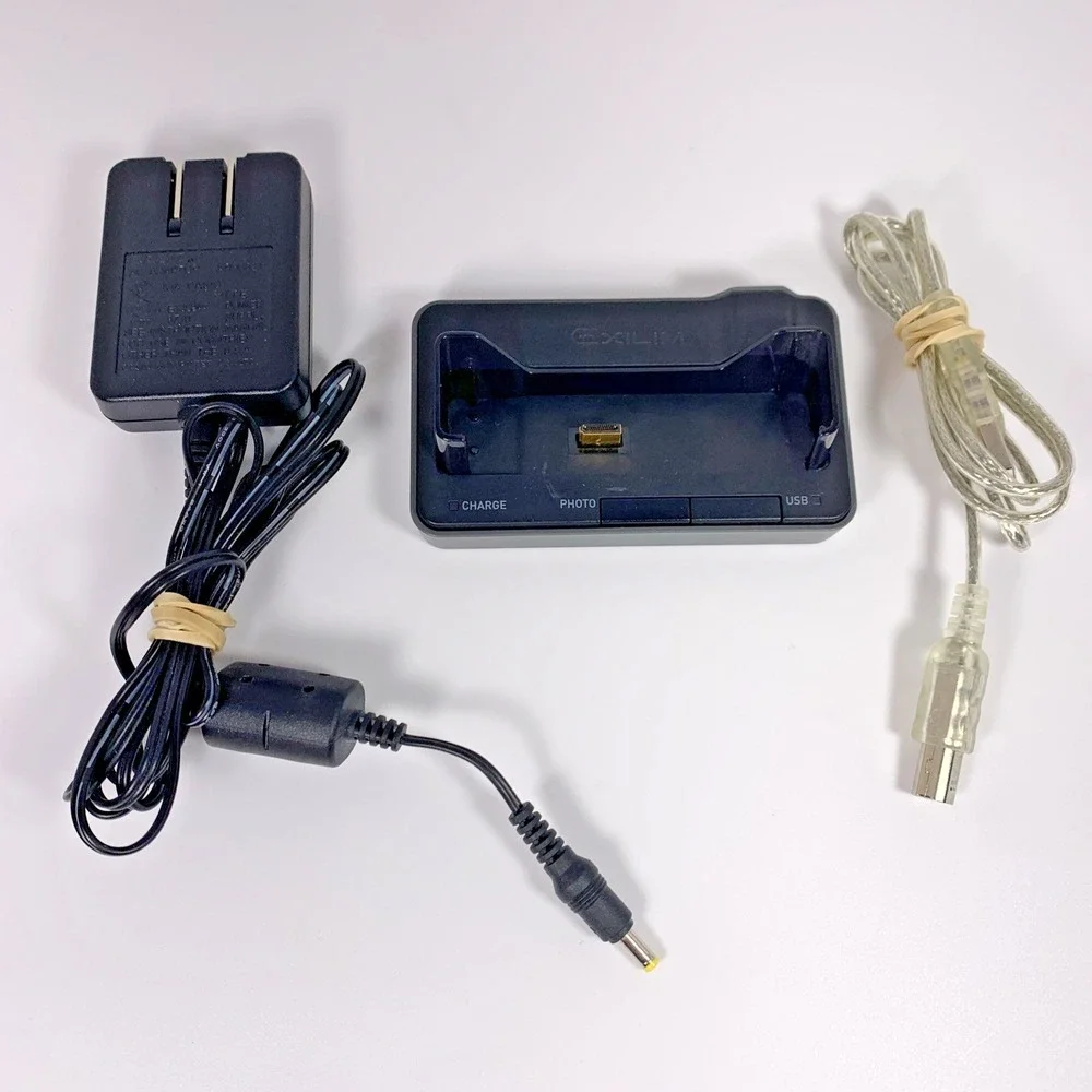 Casio Exilim USB Cradle CA-29 Camera Docking Station w/‎ AC And USB Cables